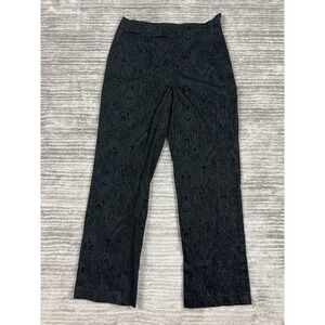 White Stag Pants Womens 6 Black Paisley Pattern Side Zip Casual Outdoors‎